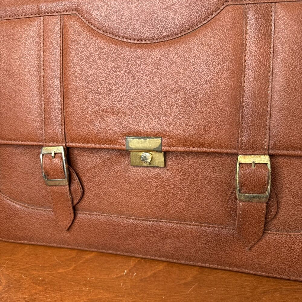 Vintage Raymond Brown Attache Briefcase Portfolio Satchel Office Bag EUC - Picture 2 of 16